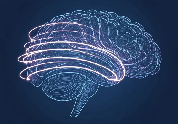 تمثيل تجريدي لإعادة معالجة الدماغ بواسطة EMDR