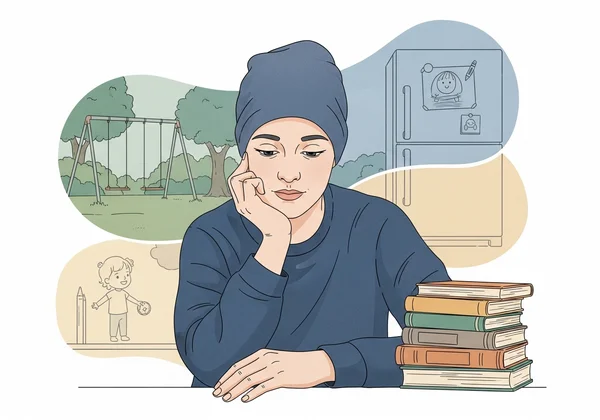 Adult reflecting on childhood trauma's impact