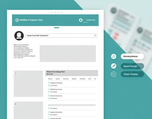 Screenshot der Benutzeroberfläche des Childhood Trauma Tests auf TraumaTest.org