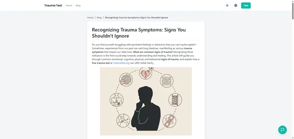 Traumasymptome erkennen